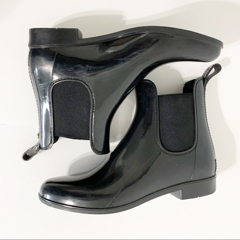 Sam Edelman Tinsley shiny black rubber boots